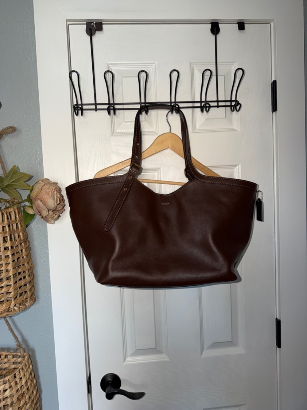 Coach Dark Brown Leather Tote